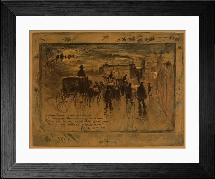 Framed Print : Convoi Funebre au Boulevard de Clichy (Funeral Procession on the Boulevard de Clichy Framed Print : Convoi Funebre au Boulevard de Clichy (Funeral Procession on the Boulevard de Clichy