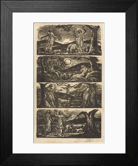 Framed Print : The Pastorals of Virgil, 1821. Creator: William Blake Framed Print : The Pastorals of Virgil, 1821. Creator: William Blake