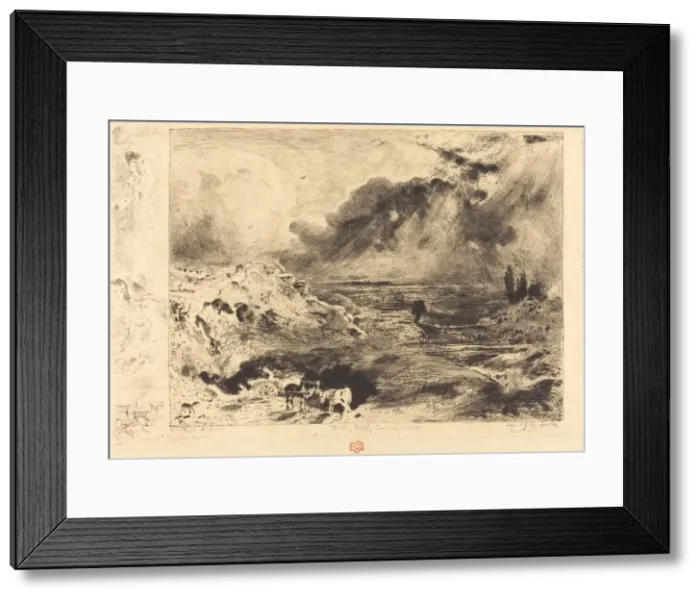 Framed Print : L Orage (The Storm), 1879. Creator: Felix Hilaire Buhot Framed Print : L Orage (The Storm), 1879. Creator: Felix Hilaire Buhot