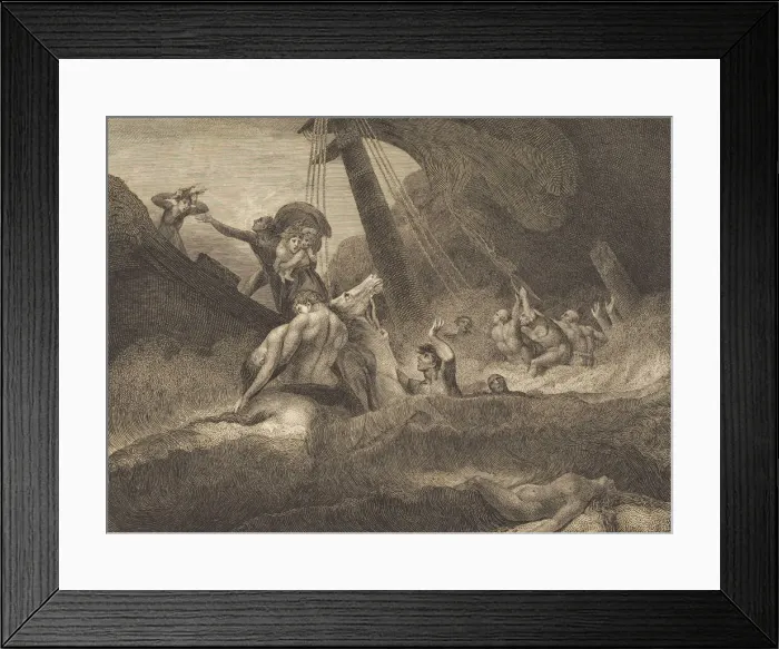 Framed Print : Sketch of a Shipwreck, 1809. Creator: William Blake Framed Print : Sketch of a Shipwreck, 1809. Creator: William Blake