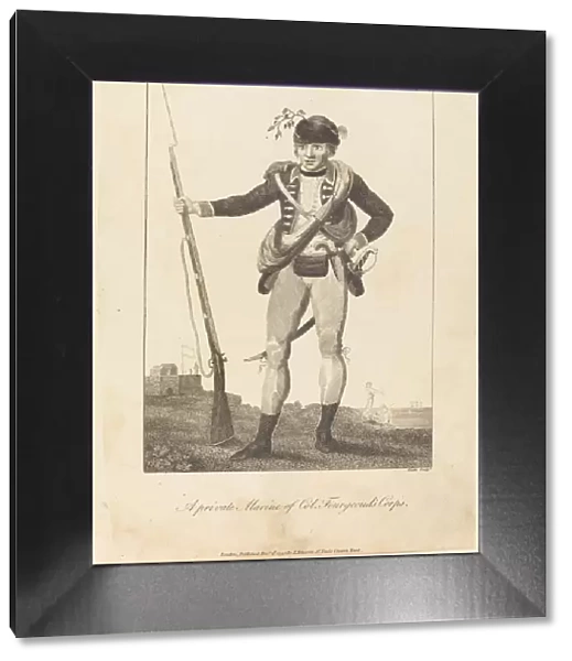 A private Marine of Col. Fourgeouds Corps, 1793. Creator: William Blake