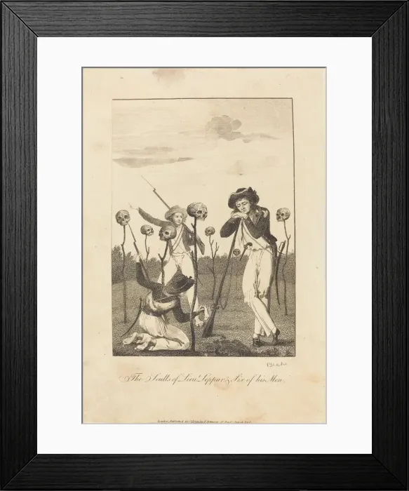 Framed Print : The Sculls of Lieut Leppar, & Six of his Men, 1793. Creator: William Blake Framed Print : The Sculls of Lieut Leppar, & Six of his Men, 1793. Creator: William Blake
