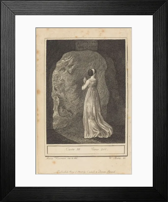 Framed Print : Canto III, Verse 201, 1803. Creator: William Blake Framed Print : Canto III, Verse 201, 1803. Creator: William Blake