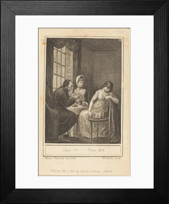Framed Print : Canto IV, Verse 328, 1803. Creator: William Blake Framed Print : Canto IV, Verse 328, 1803. Creator: William Blake