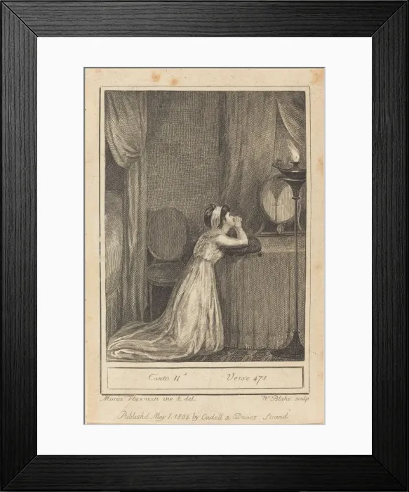 Framed Print : Canto II, Verse 471, 1803. Creator: William Blake Framed Print : Canto II, Verse 471, 1803. Creator: William Blake