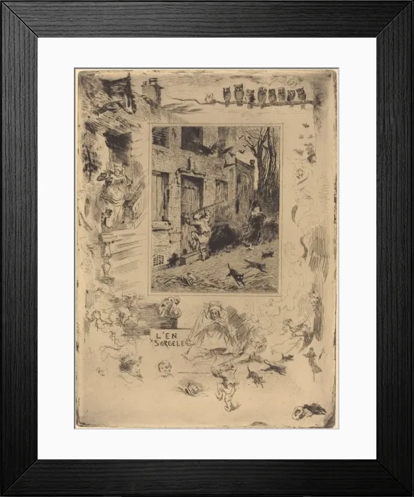 Framed Print : La Maison Maudite (The House of the Damned), c. 1883 / 1885. Creator: Felix Hilaire Buhot Framed Print : La Maison Maudite (The House of the Damned), c. 1883 / 1885. Creator: Felix Hilaire Buhot