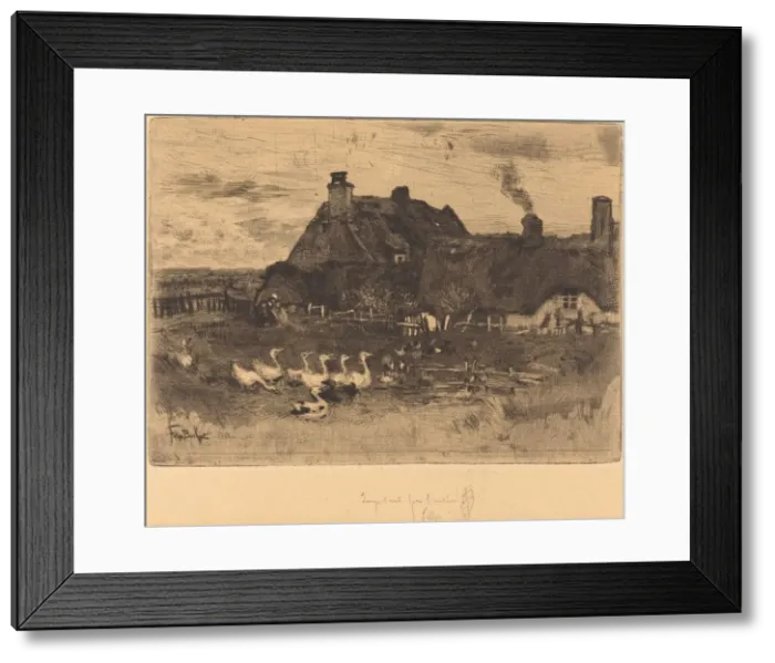 Framed Print : Les Petites Chaumieres (Thatched Cottages--Small Plate), 1878 Framed Print : Les Petites Chaumieres (Thatched Cottages--Small Plate), 1878