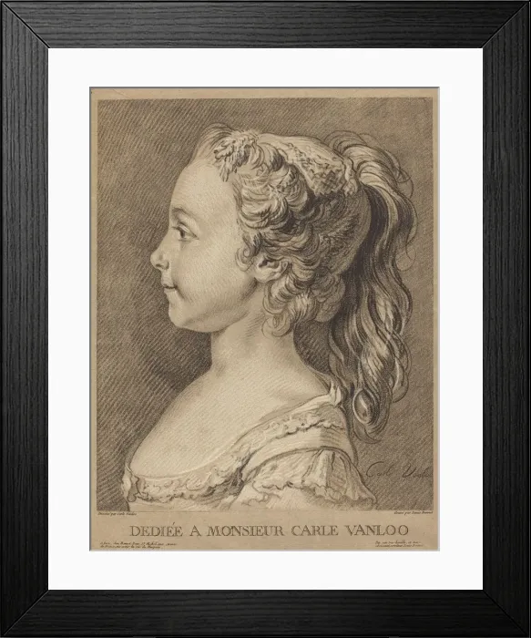 Framed Print : Marie-Rosalie Vanloo, c. 1764. Creator: Louis Marin Bonnet Framed Print : Marie-Rosalie Vanloo, c. 1764. Creator: Louis Marin Bonnet