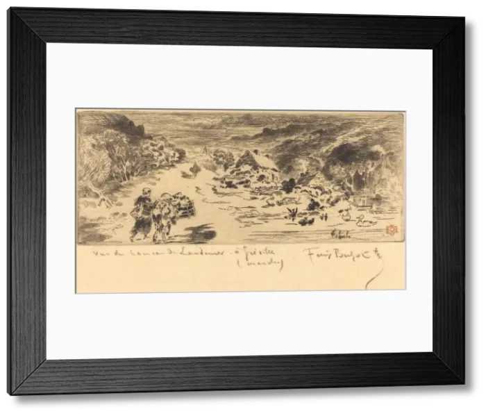 Framed Print : L Entree de Landemer (Hague), c. 1873. Creator: Felix Hilaire Buhot Framed Print : L Entree de Landemer (Hague), c. 1873. Creator: Felix Hilaire Buhot