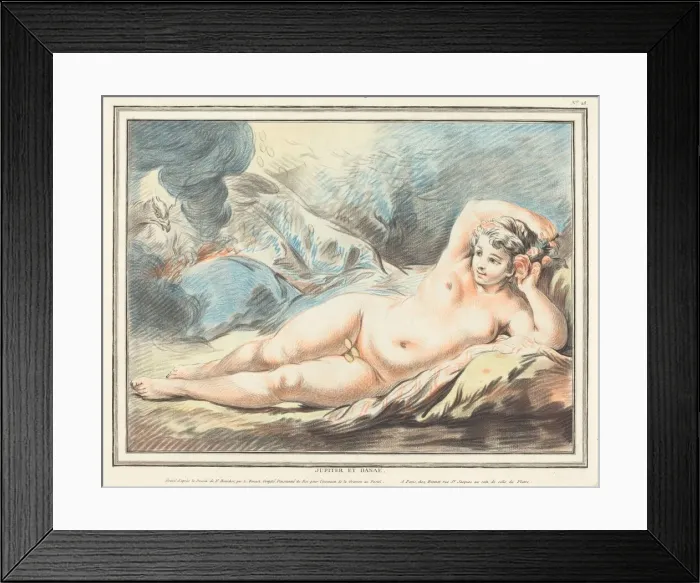 Framed Print : Jupiter and Danae, 1774. Creator: Louis Marin Bonnet