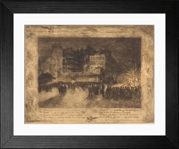 Framed Print : La Place des Martyrs et La Taverne du Bagne (The Place des Martyrs and the Jailhouse Framed Print : La Place des Martyrs et La Taverne du Bagne (The Place des Martyrs and the Jailhouse
