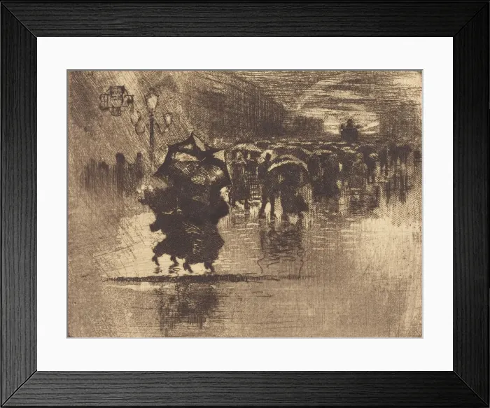 Framed Print : Le Petit Enterrement (The Burial - Small Plate), 1878. Creator: Felix Hilaire Buhot Framed Print : Le Petit Enterrement (The Burial - Small Plate), 1878. Creator: Felix Hilaire Buhot