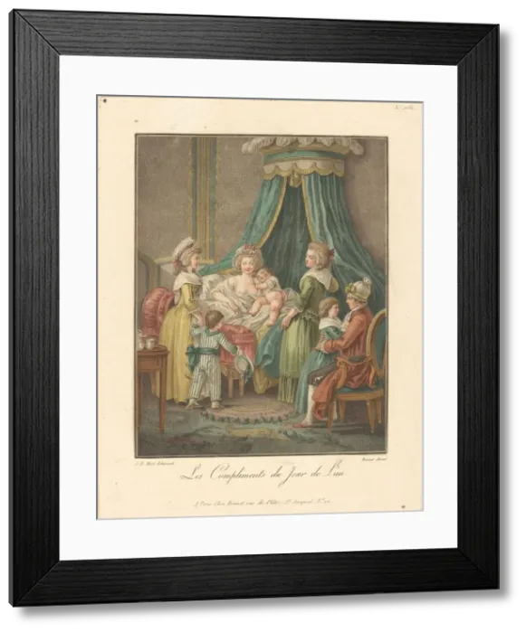 Framed Print : Les Compliments du jour de l'an. Creator: Louis Marin Bonnet Framed Print : Les Compliments du jour de l'an. Creator: Louis Marin Bonnet