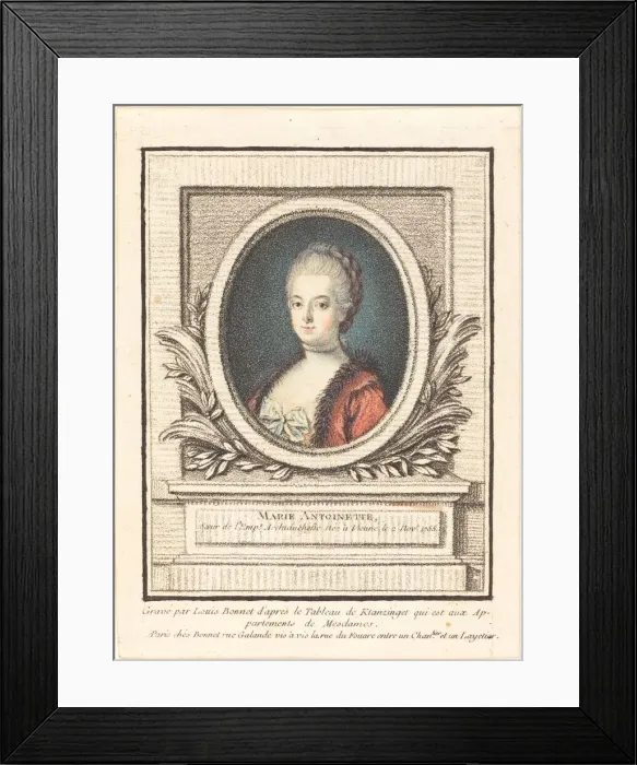 Framed Print : Marie-Antoinette, Dauphine. Creator: Louis Marin Bonnet Framed Print : Marie-Antoinette, Dauphine. Creator: Louis Marin Bonnet