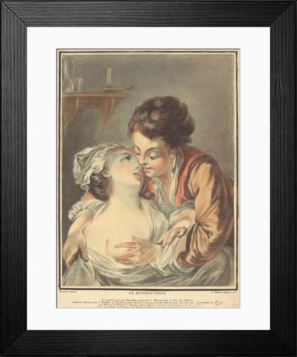 Framed Print : Le Rendez-vous, 1771. Creator: Louis Marin Bonnet Framed Print : Le Rendez-vous, 1771. Creator: Louis Marin Bonnet