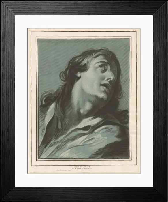 Framed Print : Tete de Joseph (Head of Joseph), 1773. Creator: Louis Marin Bonnet Framed Print : Tete de Joseph (Head of Joseph), 1773. Creator: Louis Marin Bonnet