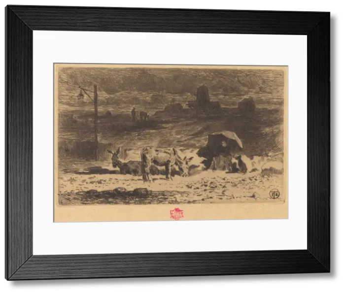 Framed Print : Les Anes de La Butte-aux-Cailles (Donkeys at La Butte-aux-Cailles), 1873 / 1874 Framed Print : Les Anes de La Butte-aux-Cailles (Donkeys at La Butte-aux-Cailles), 1873 / 1874