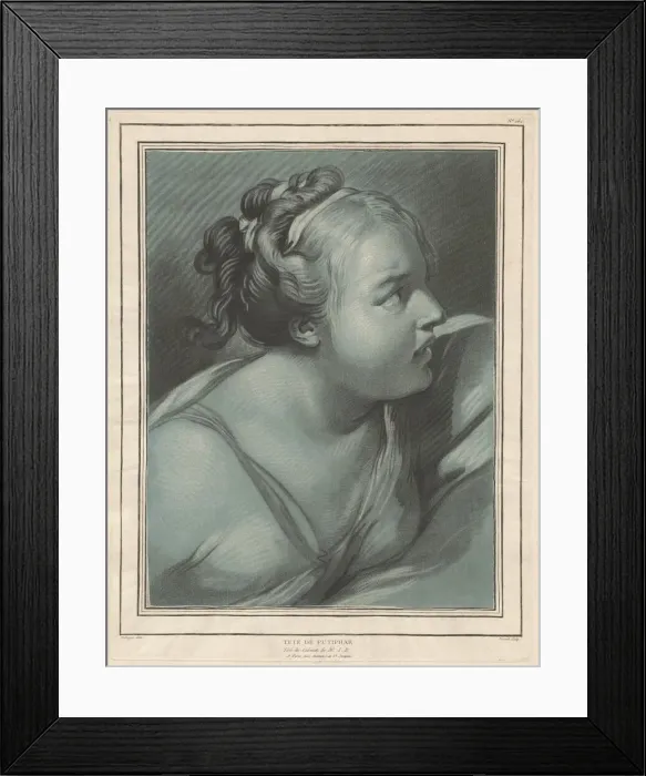 Framed Print : Tete de Putiphar (Head of Potiphars Wife), 1773. Creator: Louis Marin Bonnet Framed Print : Tete de Putiphar (Head of Potiphars Wife), 1773. Creator: Louis Marin Bonnet