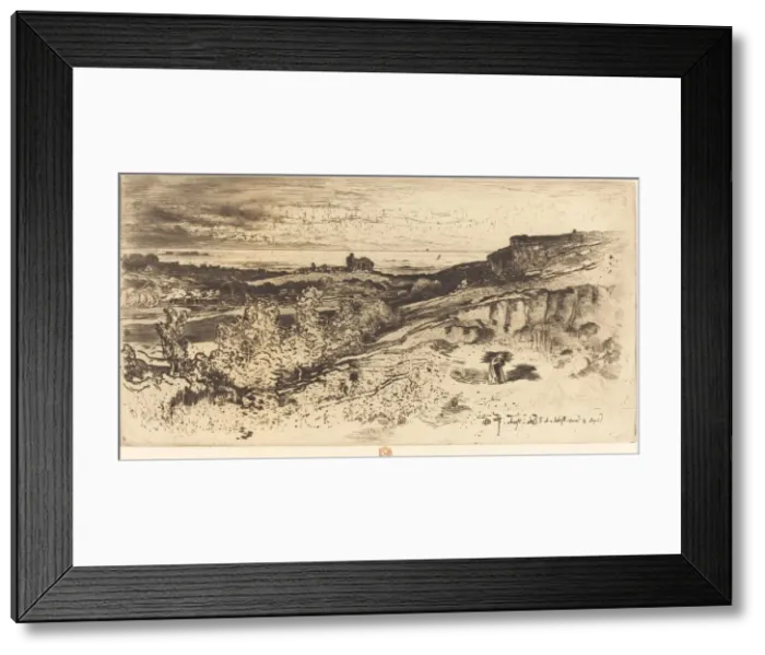 Framed Print : La Chapelle Saint-Michel al Estre. Creator: Felix Hilaire Buhot Framed Print : La Chapelle Saint-Michel al Estre. Creator: Felix Hilaire Buhot