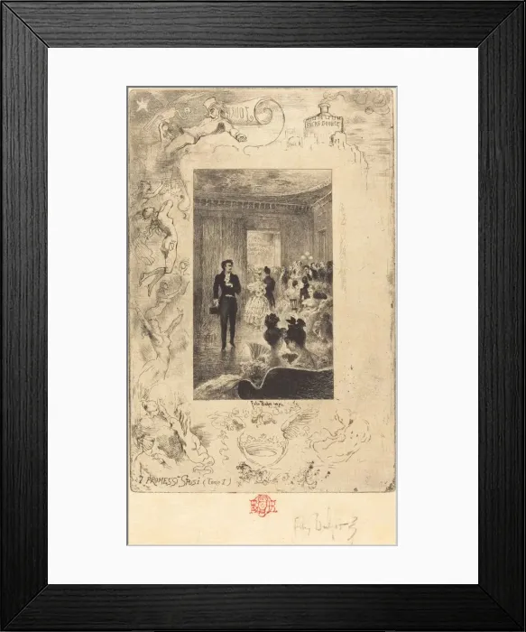 Framed Print : I Promessi Sposi (The Betrothed), 1879 / 1880. Creator: Felix Hilaire Buhot Framed Print : I Promessi Sposi (The Betrothed), 1879 / 1880. Creator: Felix Hilaire Buhot