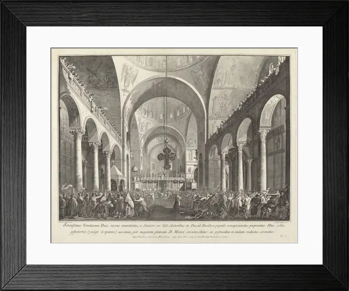 Framed Print : The Newly Elected Doge Presented to the People in San Marco, 1763 / 1766 Framed Print : The Newly Elected Doge Presented to the People in San Marco, 1763 / 1766