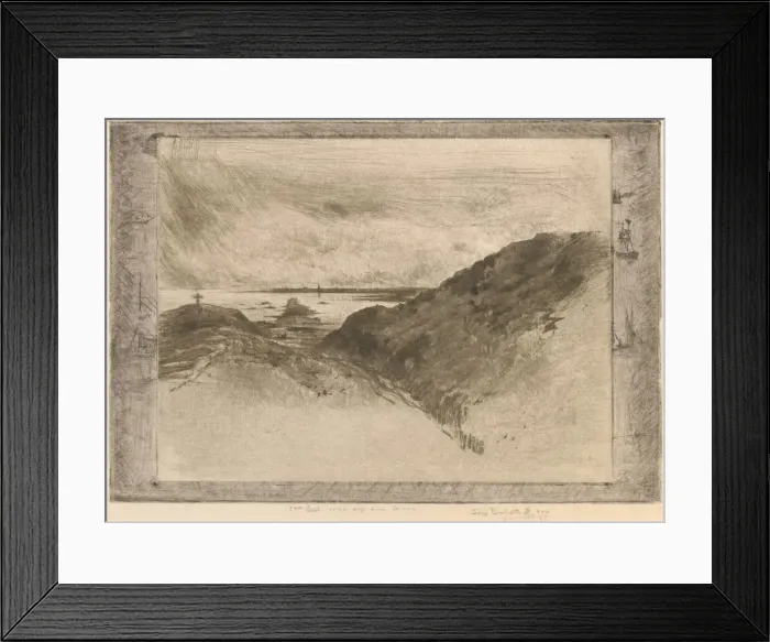 Framed Print : La Falaise: Baie de Saint-Malo (The Cliff: Saint-Malo Bay), 1886 / 1890 Framed Print : La Falaise: Baie de Saint-Malo (The Cliff: Saint-Malo Bay), 1886 / 1890
