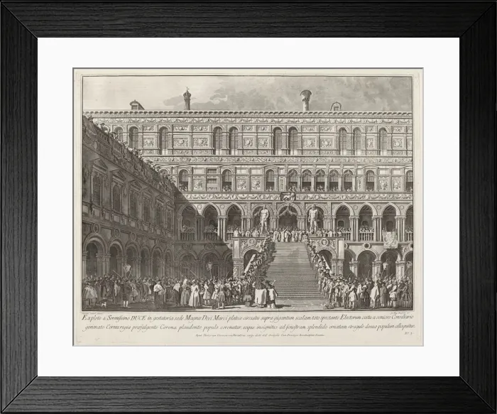 Framed Print : The Doge Crowned on the Scala dei Giganti of the Ducal Palace, 1763 / 1766 Framed Print : The Doge Crowned on the Scala dei Giganti of the Ducal Palace, 1763 / 1766