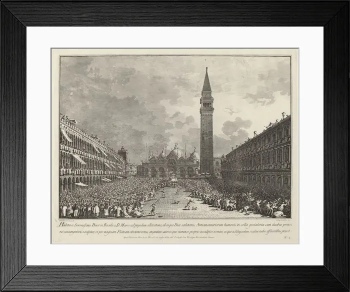Framed Print : The Doge Carried around the Piazza San Marco, 1763 / 1766 Framed Print : The Doge Carried around the Piazza San Marco, 1763 / 1766