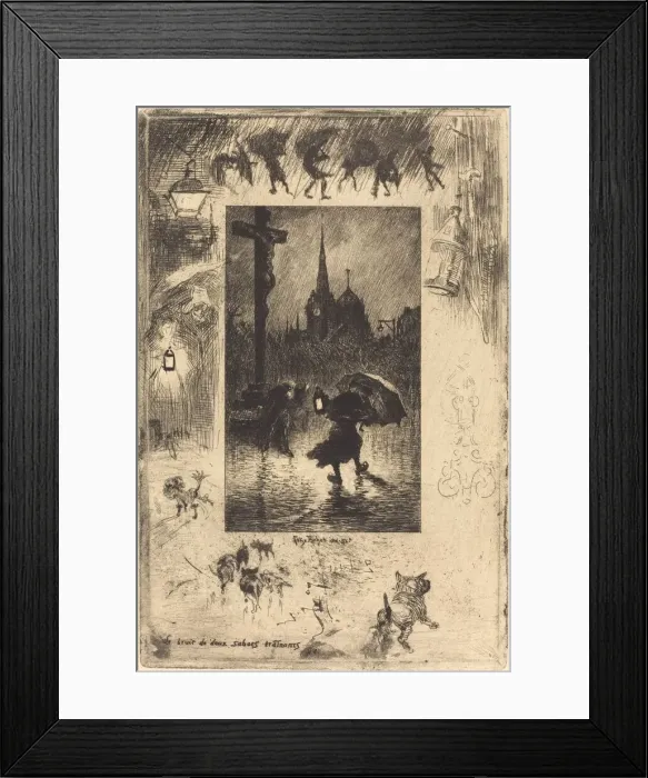Framed Print : Le bruit de deux sabots trainant... (The sound of two clogs shuffling... ), 1878 Framed Print : Le bruit de deux sabots trainant... (The sound of two clogs shuffling... ), 1878