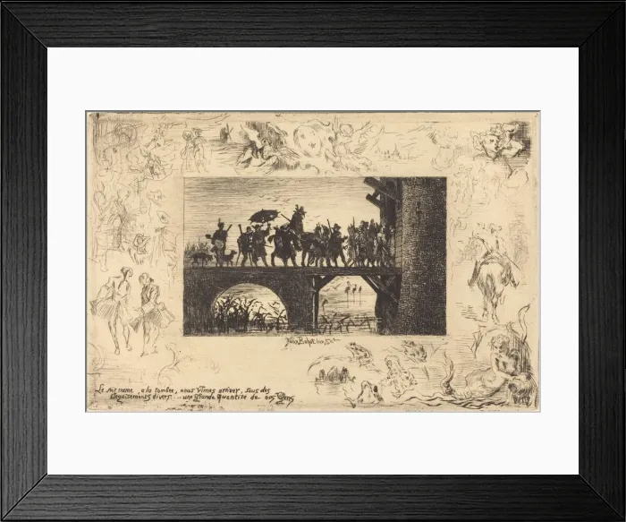 Framed Print : Le soir meme... (The same evening... ), 1878. Creator: Felix Hilaire Buhot Framed Print : Le soir meme... (The same evening... ), 1878. Creator: Felix Hilaire Buhot