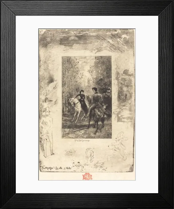 Framed Print : Caramba! Fit-elle (Caramba! She Exclaimed), 1879 / 1880. Creator: Felix Hilaire Buhot Framed Print : Caramba! Fit-elle (Caramba! She Exclaimed), 1879 / 1880. Creator: Felix Hilaire Buhot