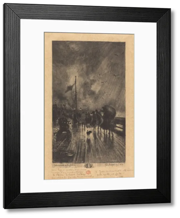 Framed Print : Un Debarquement en Angleterre (Landing in England), 1879 Framed Print : Un Debarquement en Angleterre (Landing in England), 1879