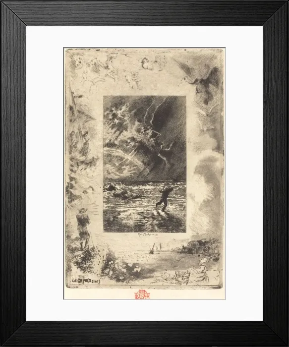 Framed Print : Le Criard (The Shrieker), 1879 / 1880. Creator: Felix Hilaire Buhot Framed Print : Le Criard (The Shrieker), 1879 / 1880. Creator: Felix Hilaire Buhot