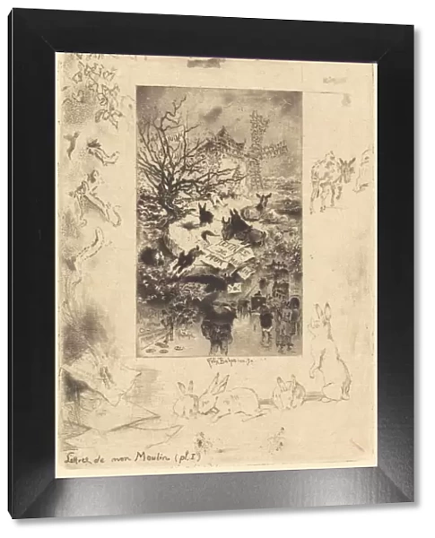 Title Page for 'Lettres de Mon Moulin', c. 1885. Creator: Felix Hilaire Buhot