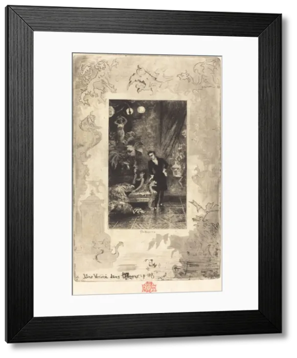 Framed Print : Une Varietedans l Amour (A Change of Heart), 1879 / 1880 Framed Print : Une Varietedans l Amour (A Change of Heart), 1879 / 1880