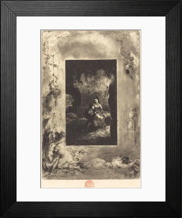 Framed Print : Le Tombeau du Diable (The Devils Tomb), 1879 / 1880. Creator: Felix Hilaire Buhot Framed Print : Le Tombeau du Diable (The Devils Tomb), 1879 / 1880. Creator: Felix Hilaire Buhot