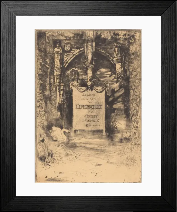 Framed Print : Ex-Libris pour L Ensorcelee'(Bookplate for L Ensorcelee Framed Print : Ex-Libris pour L Ensorcelee'(Bookplate for L Ensorcelee