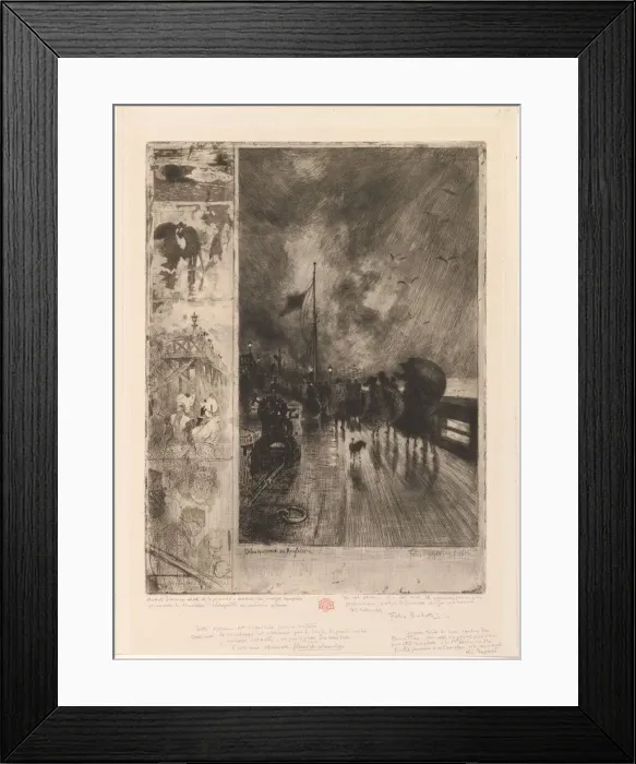 Framed Print : Un Debarquement en Angleterre, (Landing in England) 1879 Framed Print : Un Debarquement en Angleterre, (Landing in England) 1879