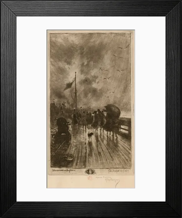 Framed Print : Un Debarquement en Angleterre, (Landing in England) 1879 Framed Print : Un Debarquement en Angleterre, (Landing in England) 1879