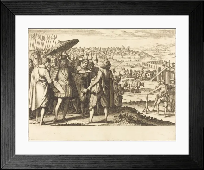 Framed Print : Restoration of the Aqueduct at Pisa, c. 1614. Creator: Jacques Callot Framed Print : Restoration of the Aqueduct at Pisa, c. 1614. Creator: Jacques Callot