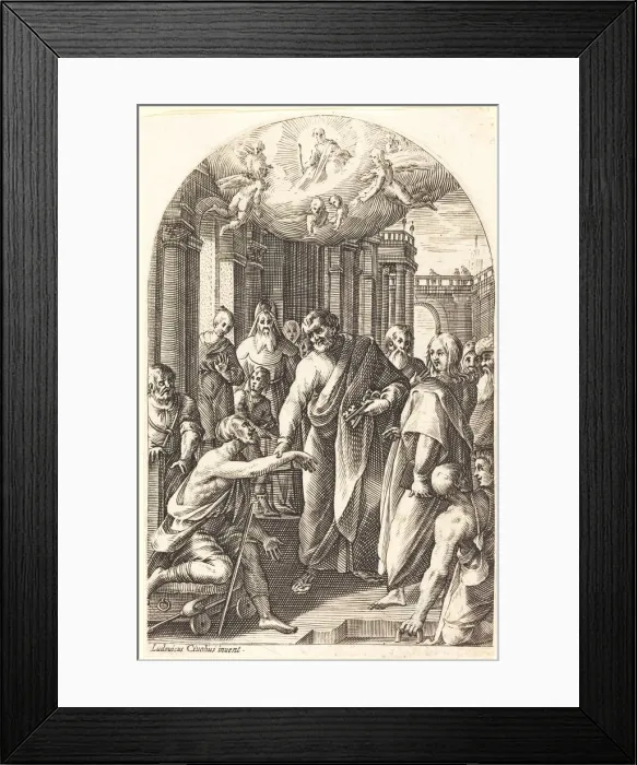 Framed Print : Peter and John Healing the Lame, 1608 / 1611. Creator: Jacques Callot Framed Print : Peter and John Healing the Lame, 1608 / 1611. Creator: Jacques Callot