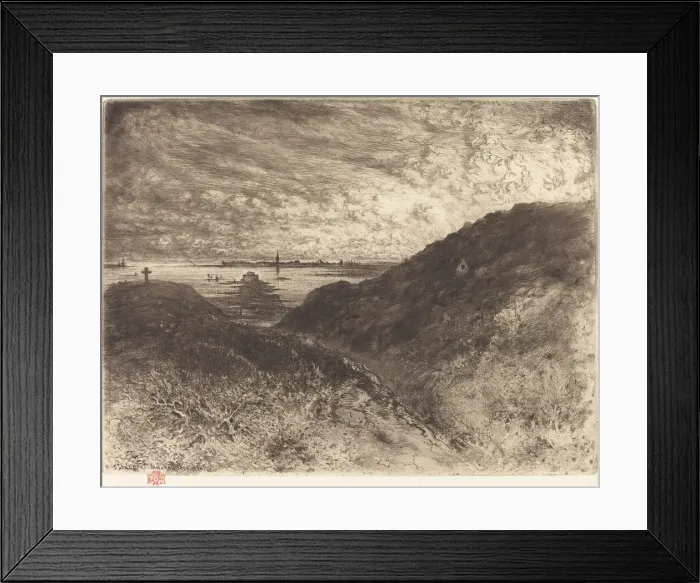 Framed Print : La Falaise: Baie de Saint-Malo (The Cliff: Saint-Malo Bay), 1886 / 1890 Framed Print : La Falaise: Baie de Saint-Malo (The Cliff: Saint-Malo Bay), 1886 / 1890