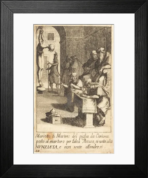 Framed Print : Mariotto di Martino, 1619. Creator: Jacques Callot Framed Print : Mariotto di Martino, 1619. Creator: Jacques Callot