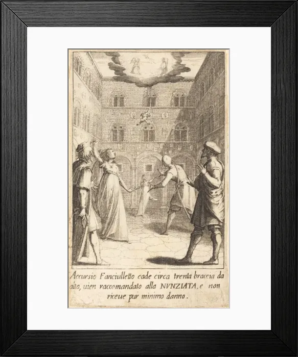Framed Print : Accursio, 1619. Creator: Jacques Callot Framed Print : Accursio, 1619. Creator: Jacques Callot