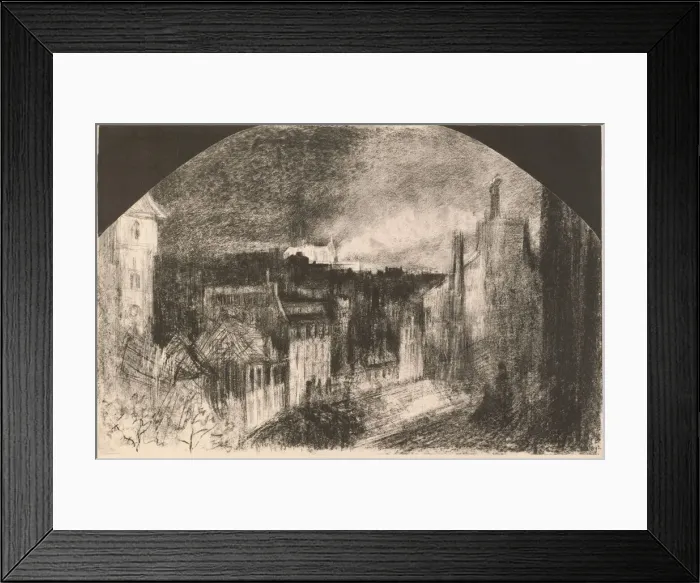 Framed Print : Montmartre le 14 Juillet (Bastille Day in Montmartre), 1892. Creator: Felix Hilaire Buhot Framed Print : Montmartre le 14 Juillet (Bastille Day in Montmartre), 1892. Creator: Felix Hilaire Buhot