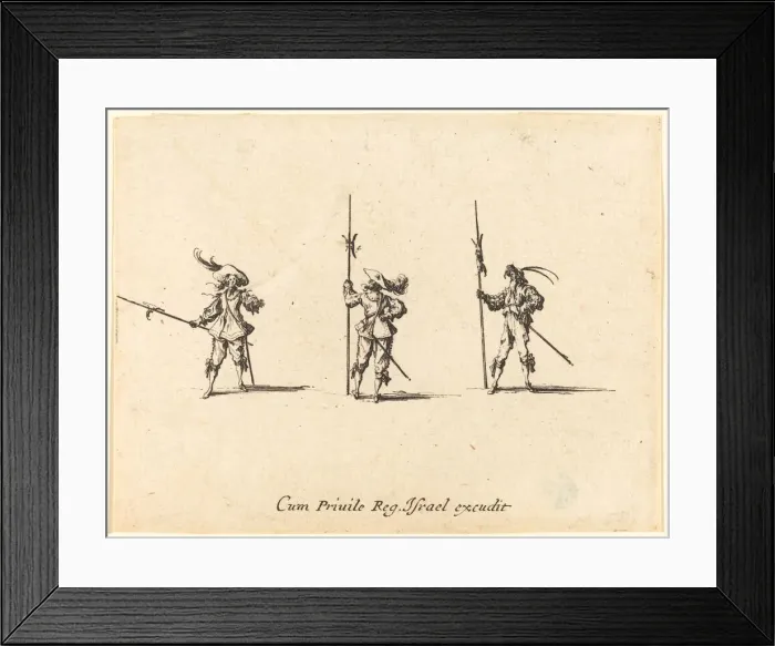Framed Print : Drill with Halberds, 1634 / 1635. Creator: Jacques Callot Framed Print : Drill with Halberds, 1634 / 1635. Creator: Jacques Callot
