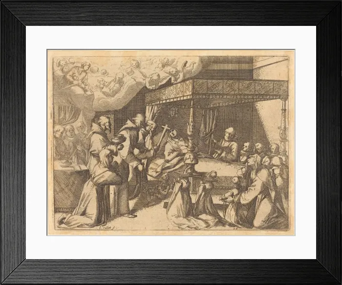 Framed Print : Death of the Queen, 1612. Creator: Jacques Callot Framed Print : Death of the Queen, 1612. Creator: Jacques Callot