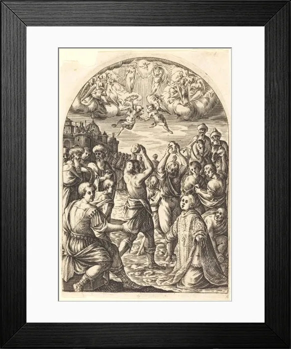 Framed Print : Martyrdom of Saint Stephen, 1608 / 1611. Creator: Jacques Callot Framed Print : Martyrdom of Saint Stephen, 1608 / 1611. Creator: Jacques Callot