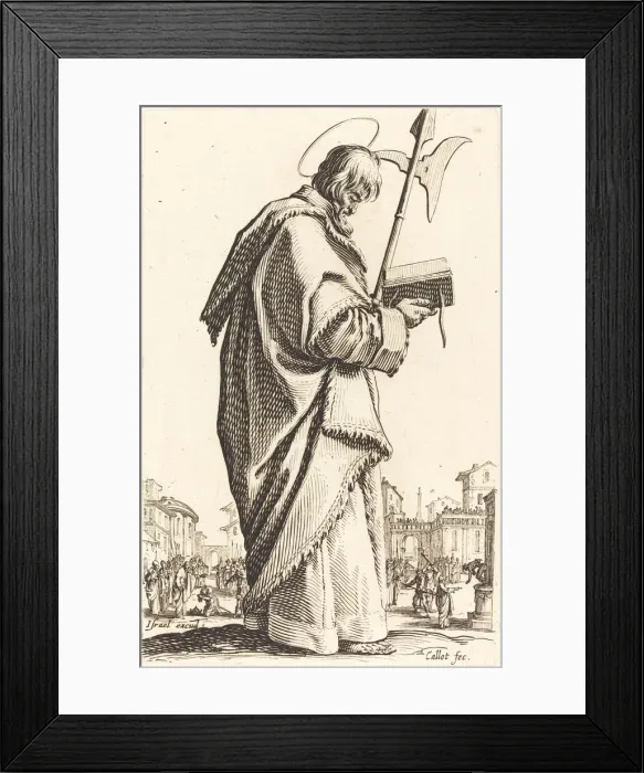 Framed Print : Saint Matthias, published 1631. Creator: Jacques Callot Framed Print : Saint Matthias, published 1631. Creator: Jacques Callot