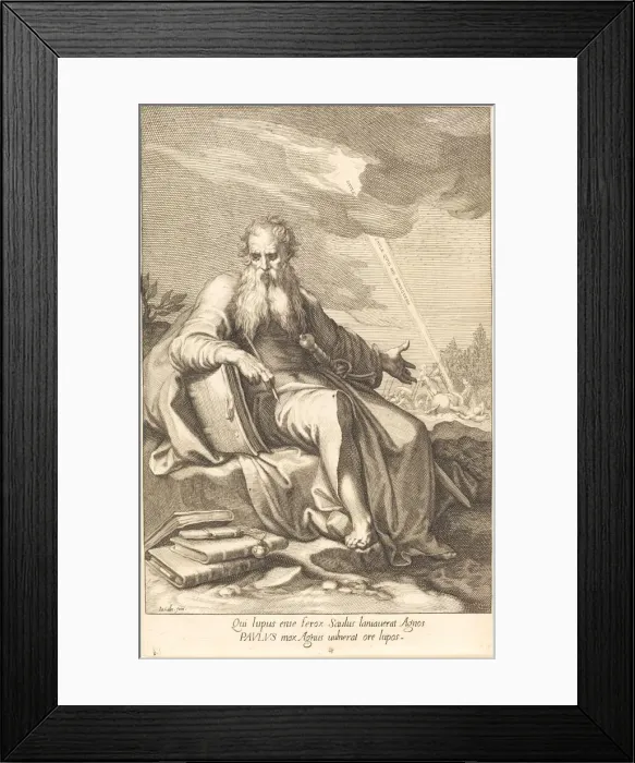 Framed Print : Saint Paul, Seated. Creator: Jacques Callot Framed Print : Saint Paul, Seated. Creator: Jacques Callot